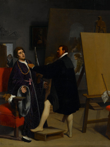 Jean Auguste Dominique Ingres - Aretino in the Studio of Tintoretto | Жан Огюст Доминик Энгр