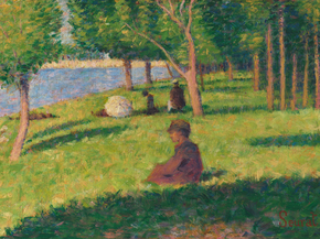 Georges Seurat - Seated Figures, Study for A Sunday | Жорж Сёра