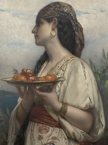 Jules Joseph Lefebvre - Slavin met een fruitschaal, 1874 | Жюль Жозеф Лефевр