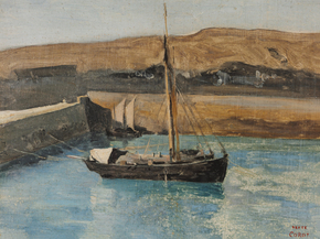Camille Corot - A Fishing Boat, Honfleur | Камиль Коро Camille Corot - A Fishing Boat, Honfleur | Камиль Коро
