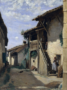Camille Corot - A Village Street Dardagny | Камиль Коро Camille Corot - A Village Street Dardagny | Камиль Коро