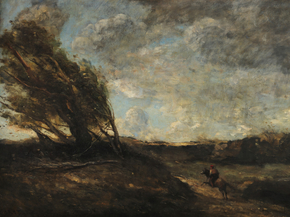 Camille Corot - Le coup de vent | Камиль Коро