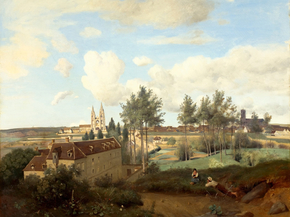 Camille Corot - Soissons seen from Mr. Henry's factory | Камиль Коро
