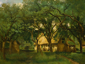 Camille Corot - The Toutain Farm at Honfleur | Камиль Коро
