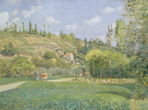 Camille Pissarro - A Cowherd at Valhermeil, Auvers-sur-Oise | Камиль Писсарро