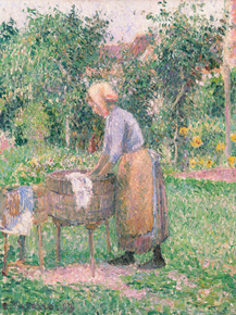Camille Pissarro - A Washerwoman at eragny | Камиль Писсарро