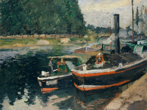 Camille Pissarro - Barges at Pontoise | Камиль Писсарро