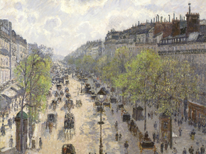 Camille Pissarro - Boulevard Montmartre, Spring | Камиль Писсарро
