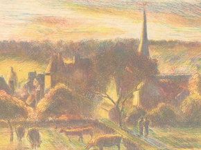 Camille Pissarro - Eglise et ferme d'eragny | Камиль Писсарро