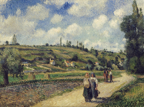 Camille Pissarro - Landscape near Pontoise, the Auvers Road, 1881 | Камиль Писсарро