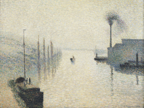 Camille Pissarro - L'ile Lacroix, Rouen (The Effect of Fog) | Камиль Писсарро