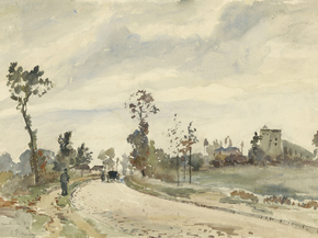 Camille Pissarro - Louveciennes, Route de Saint-Germain | Камиль Писсарро