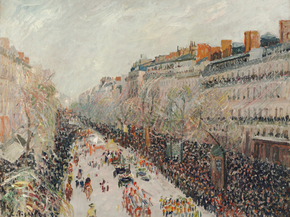 Camille Pissarro - Mardi Gras on the Boulevards | Камиль Писсарро