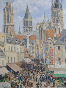 Camille Pissarro - Rue de l'epicerie, Rouen (Effect of Sunlight) | Камиль Писсарро