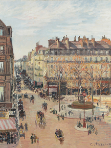 Camille Pissarro - Rue Saint-Honore, Sun Effect, Afternoon | Камиль Писсарро