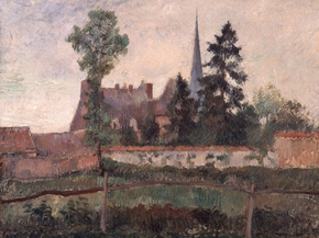 Camille Pissarro - The Church and the Farm at Eragny | Камиль Писсарро