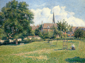 Camille Pissarro - The House of the Deaf Woman and the Belfry | Камиль Писсарро