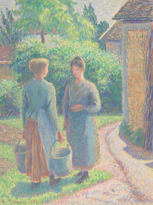 Camille Pissarro - Two Women in a Garden | Камиль Писсарро