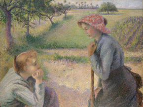 Camille Pissarro - Two Young Peasant Women | Камиль Писсарро
