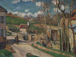 Camille Pissarro - Un carrefour a l'Hermitage | Камиль Писсарро