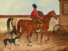 Franz Kruger - Leading horse riders and dog | Крюгер, Франц
