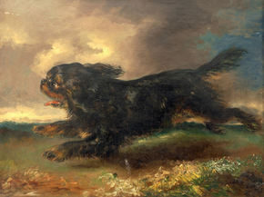 Franz Kruger - Dog running in the Storm | Крюгер, Франц