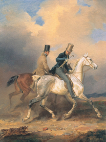 Franz Kruger - Prince Wilhelm in Company of the Artist | Крюгер, Франц