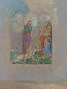Odilon Redon - Devotion near a red bush | Одилон Редон