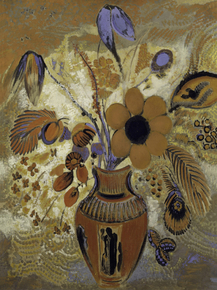 Odilon Redon - Etruscan Vase with Flowers | Одилон Редон