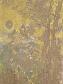 Odilon Redon - Trees on a yellow Background | Одилон Редон Odilon Redon - Trees on a yellow Background | Одилон Редон