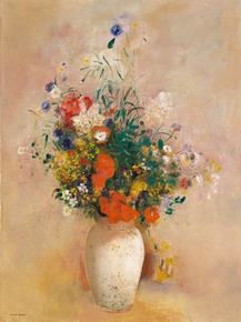 Odilon Redon - Vase of Flowers (Pink Background) | Одилон Редон