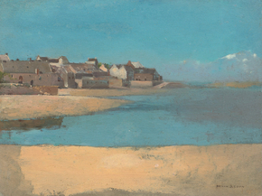 Odilon Redon - Village by the Sea in Brittany | Одилон Редон