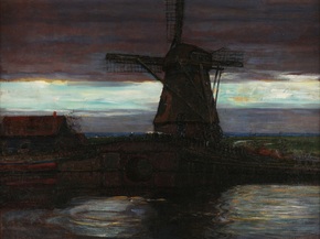Piet Mondriaan - Stammer Mill with Streaked Sky | Пит Мондриан Piet Mondriaan - Stammer Mill with Streaked Sky | Пит Мондриан