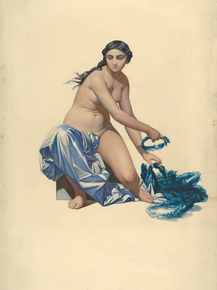Paul Delaroche - Study for a figure of Fame | Поль Деларош