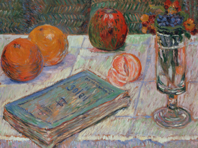 Paul Signac - Still life with a book and oranges | Поль Синьяк