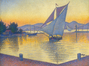 Paul Signac - The Port at sunset, Opus 236 (Saint-Tropez) | Поль Синьяк