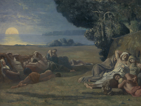 Pierre Cecile Puvis de Chavannes - Sleep | Пьер Сесиль Пюви де Шаванн