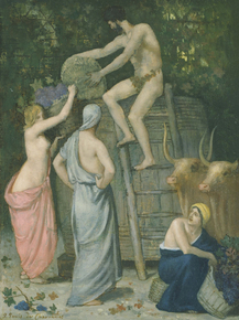Pierre Cecile Puvis de Chavannes - The Wine Press | Пьер Сесиль Пюви де Шаванн