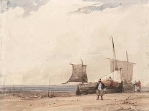 Richard Parkes Bonington - Beach Scene | Ричард Паркс Бонингтон