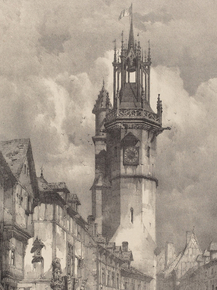 Richard Parkes Bonington - Tour du gros-horloge, Evreux | Ричард Паркс Бонингтон