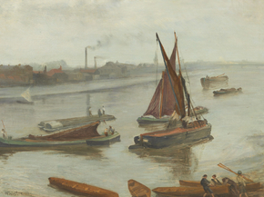 James Whistler - Grey and Silver Old Battersea Reach | Джеймс Уистлер