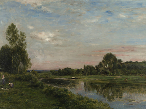 Charles-Francois Daubigny - Banks of the Oise River | Шарль-Франсуа Добиньи
