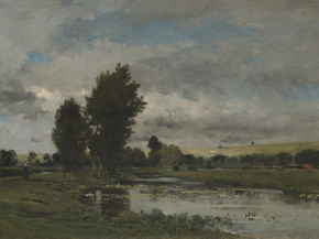 Charles-Francois Daubigny - French River Scene | Шарль-Франсуа Добиньи Charles-Francois Daubigny - French River Scene | Шарль-Франсуа Добиньи