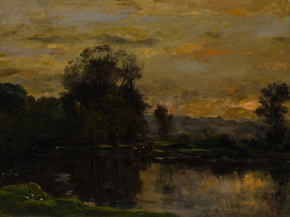 Charles-Francois Daubigny - Landscape with Ducks | Шарль-Франсуа Добиньи