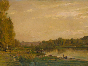 Charles-Francois Daubigny - Landschap aan de Oise | Шарль-Франсуа Добиньи Charles-Francois Daubigny - Landschap aan de Oise | Шарль-Франсуа Добиньи