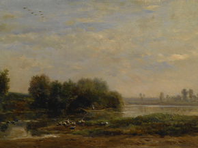 Charles-Francois Daubigny - On the Oise | Шарль-Франсуа Добиньи