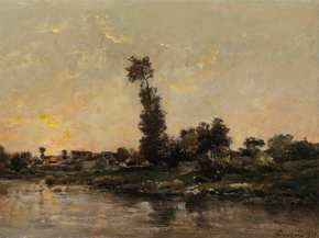 Charles-Francois Daubigny - The Banks of the Oise | Шарль-Франсуа Добиньи Charles-Francois Daubigny - The Banks of the Oise | Шарль-Франсуа Добиньи