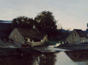 Charles-Francois Daubigny - The Hamlet of Optevoz | Шарль-Франсуа Добиньи