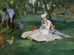 Edouard Manet - The Monet Family in Their Garden at Argenteuil | Эдуард Мане