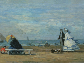 Eugene-Louis Boudin - Beach at Trouville | Эжен Буден